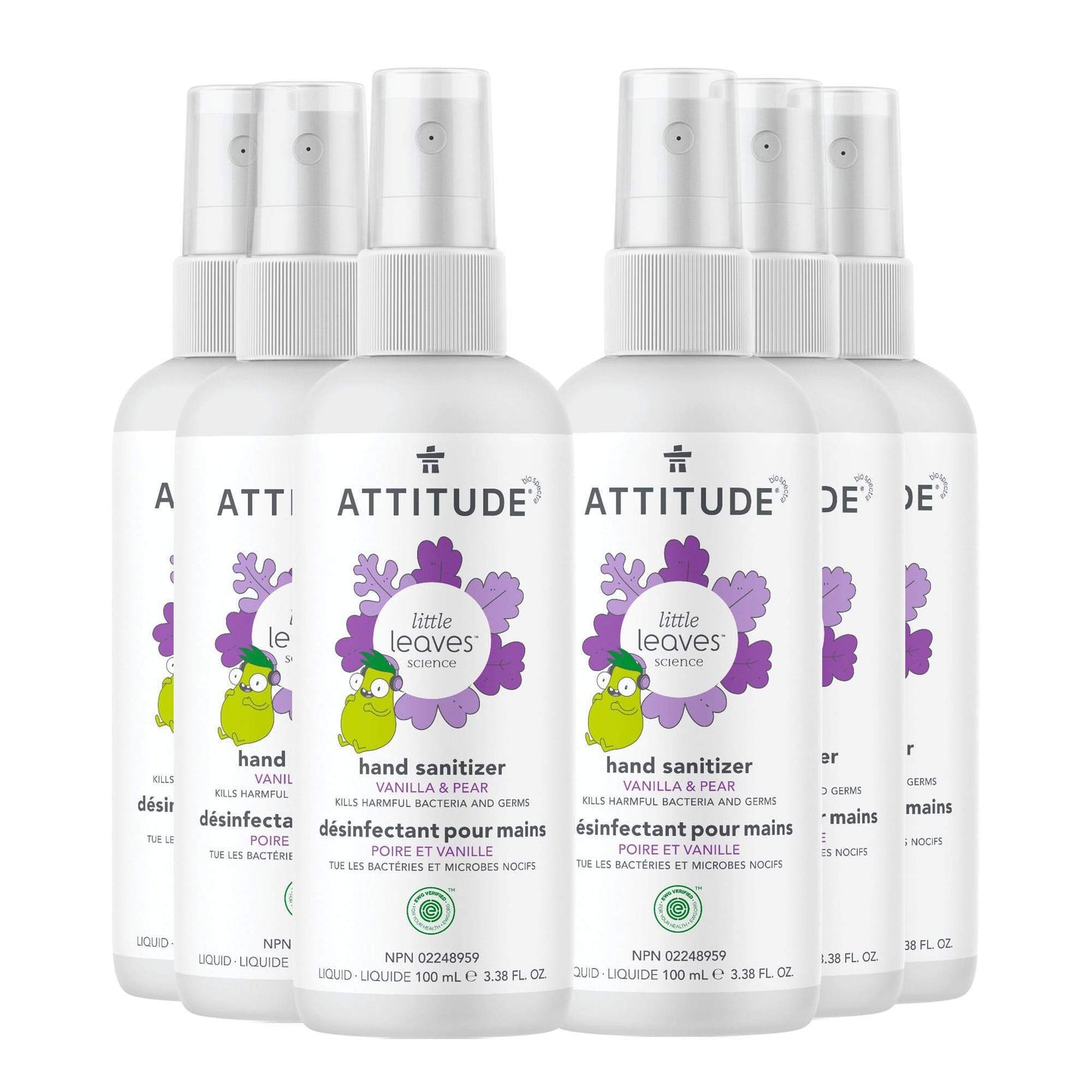 Ensemble de 6 désinfectants pour les mains Poire et Vanille BDL-6-11315_fr? _bundle? Poire et Vanille / Ensemble de 6 unités - 100 mL