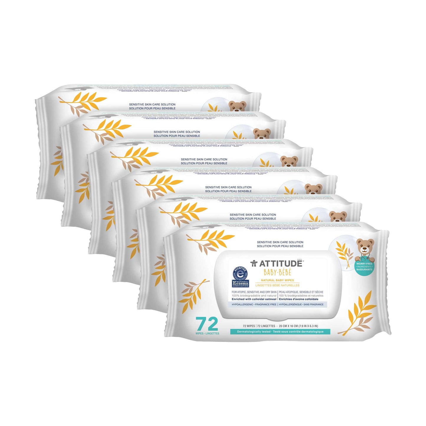 Paquet de 6 Lingettes pour bébé - Peau sensible et eczéma - Sans fragrance BDL_6_60700_fr?_main? - 6 unités (25% de rabais) -