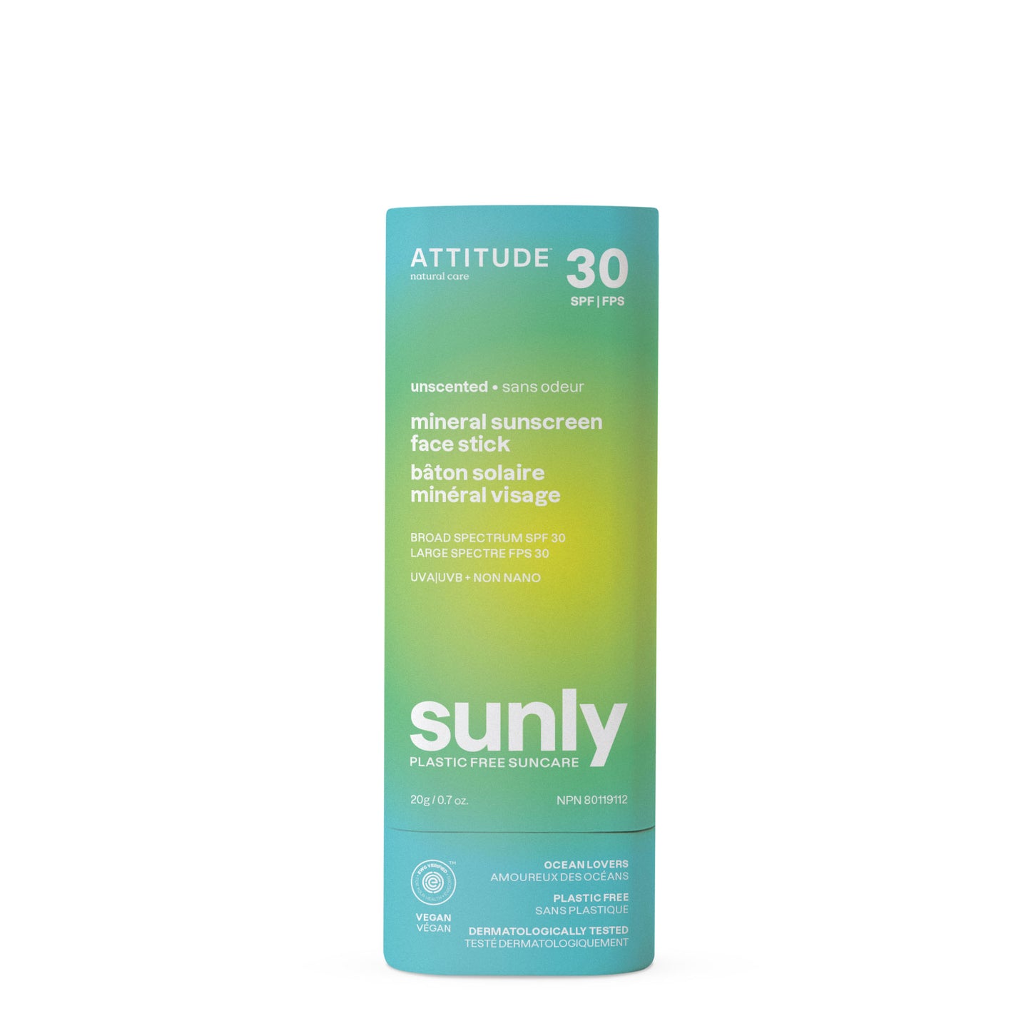 Bâton solaire minéral visage FPS 30 : Sunly