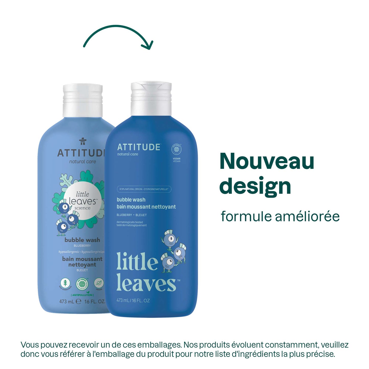 18316 ATTITUDE - Little Leaves™  - Bain moussant pour enfant - Bleuet  _fr? - Bleuet - 