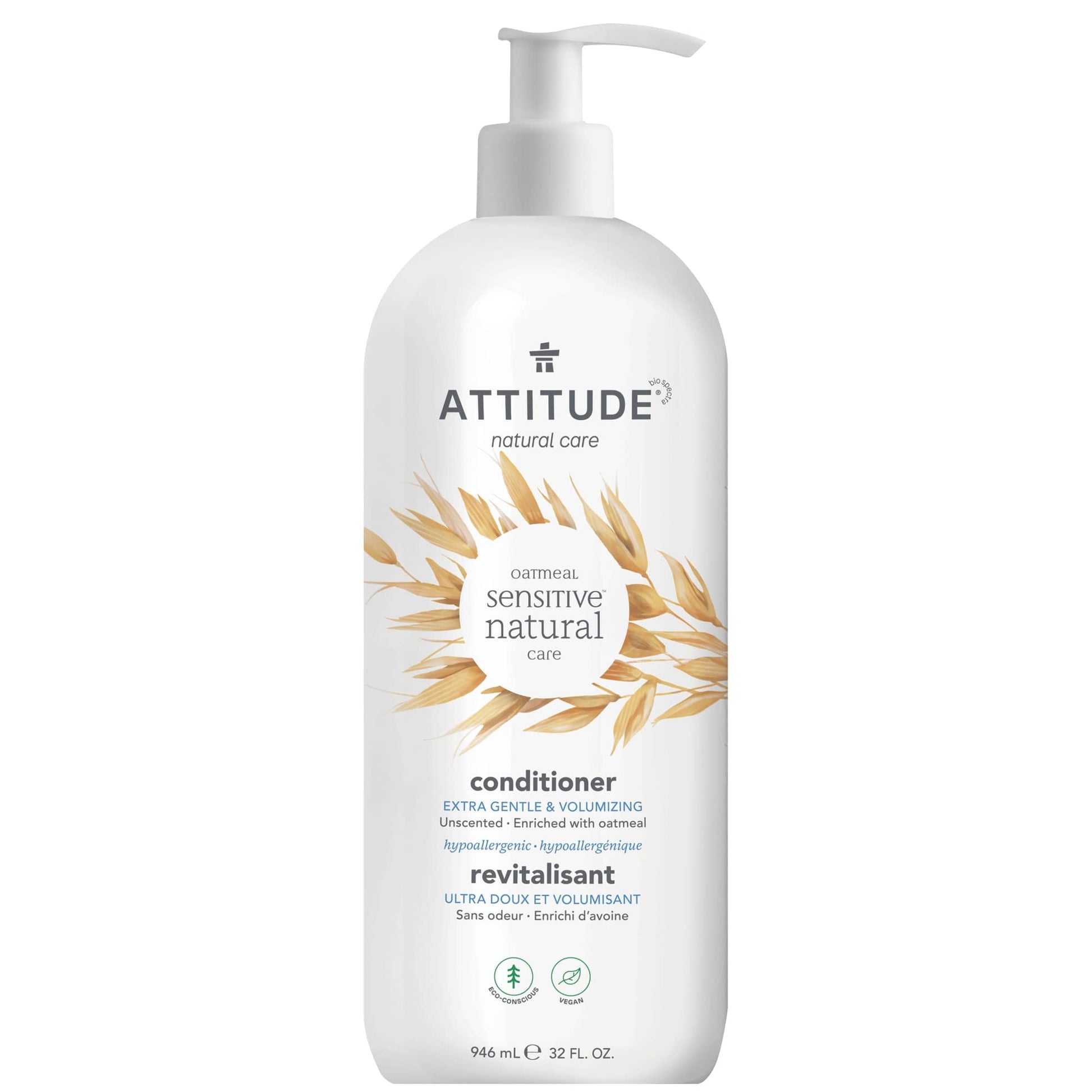 ATTITUTDE Oatmeal sensitive natural care Revitalisant ultra doux et volumisant Sans odeur 946 mL _fr?_main?