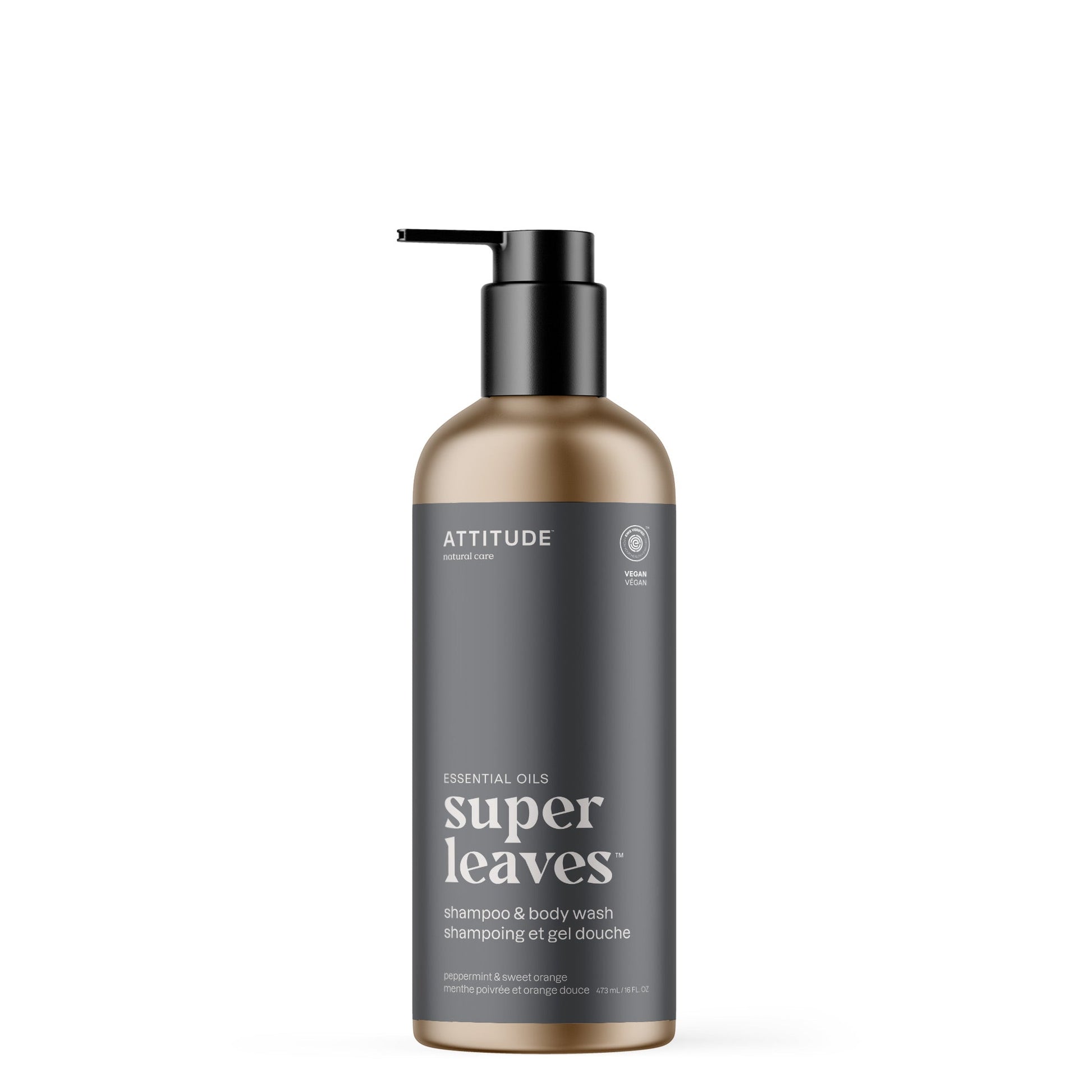 ATTITUDE Super Leaves Essential huile essentielle shampoing gel douche Menthe poivrée et orange douce 19004-btob_fr?_main? 473ml