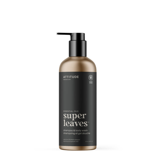 ATTITUDE Super Leaves Essential huile essentielle shampoing gel douche Patchouli et poivre noir 19003_fr?_main? 473ml