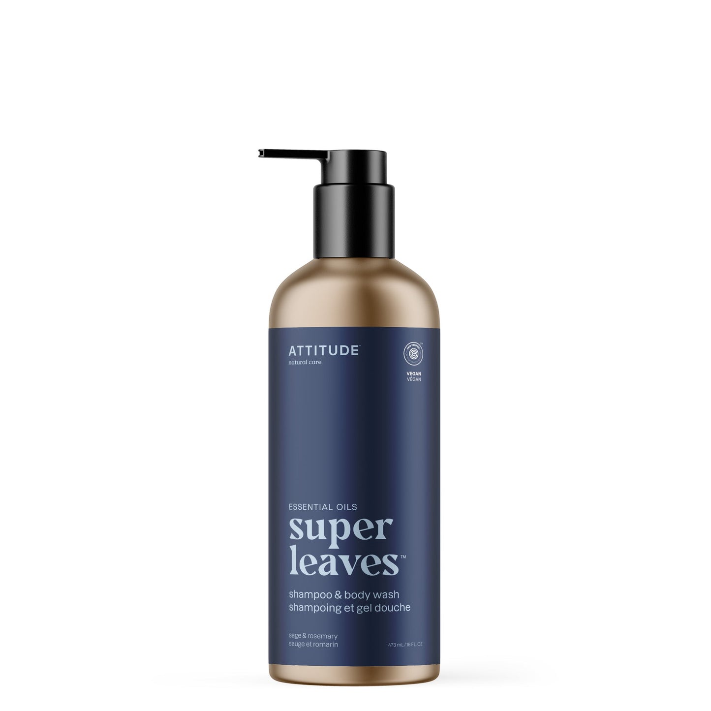 ATTITUDE Super Leaves Essential huile essentielle shampoing gel douche Sauge et romarin 19005-btob_fr?_main? 473ml