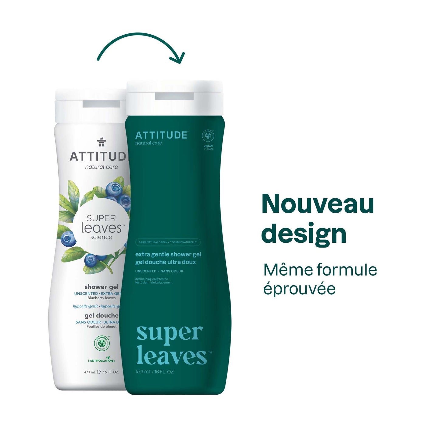 ATTITUDE Super Leaves Gel de Douche Sans Odeur11290_fr? - Sans odeur - 473 mL