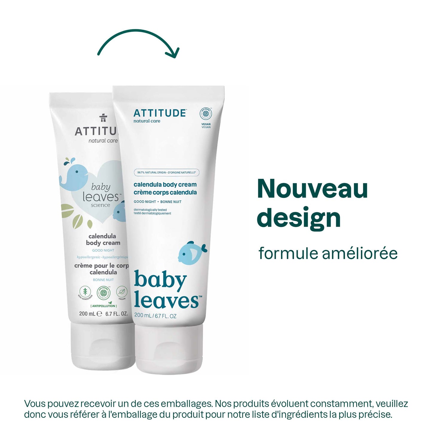 16713 ATTITUDE Baby Leaves™ - Crème corps pour bébé au calendula _fr? Bonne nuit