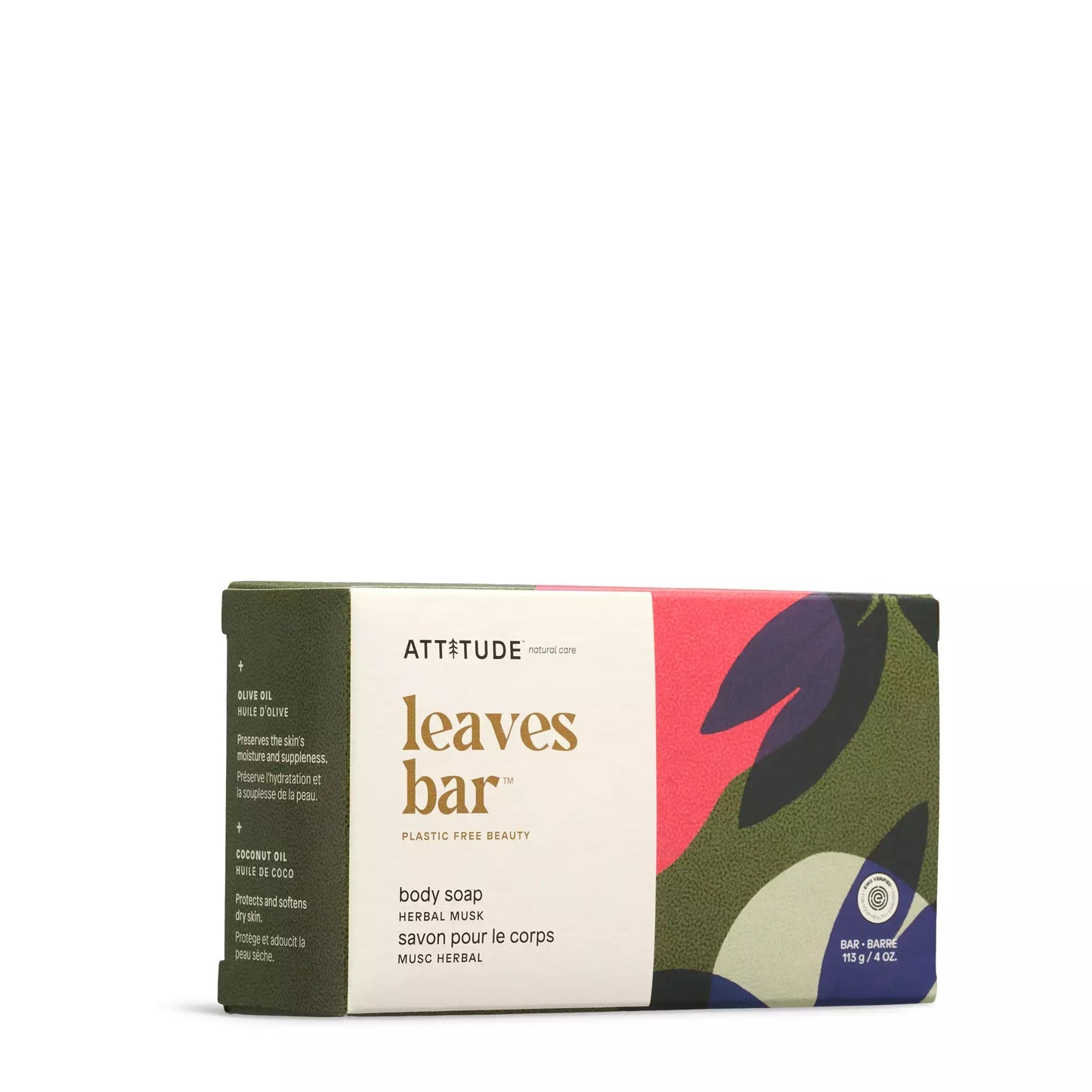 ATTITUDE leaves bar Savon pour le corps Musc herbal 17152-btob_fr? 1 unité