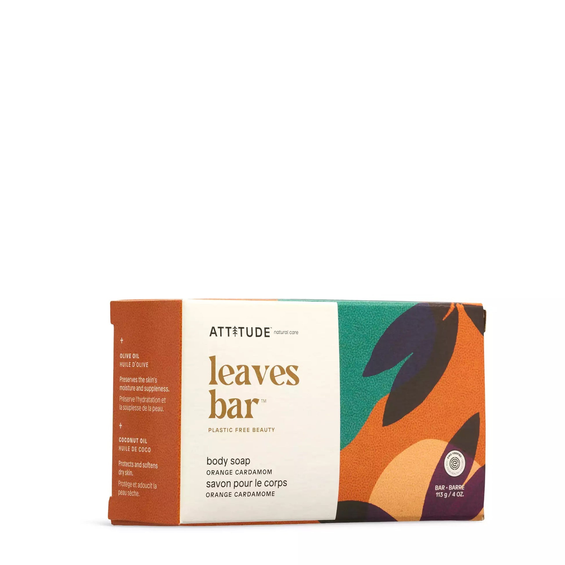 ATTITUDE leaves bar Savon pour le corps Orange cardamome 17150-btob_fr? 1 unité