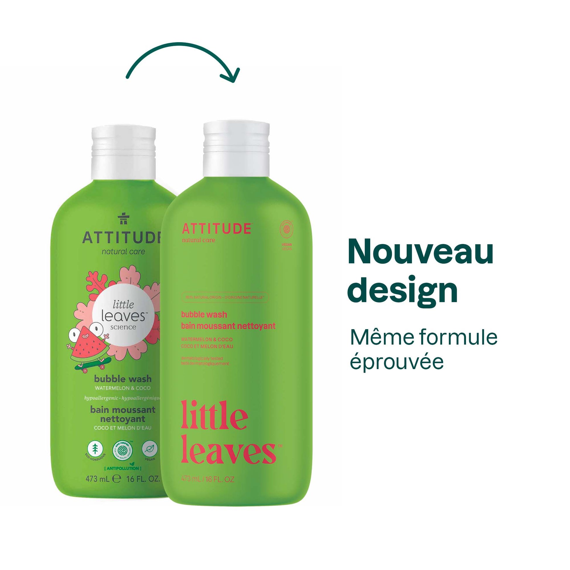 18317 ATTITUDE Little Leaves™ Bain moussant enfant Coco et Melon d'eau_fr? Coco et Melon d'eau