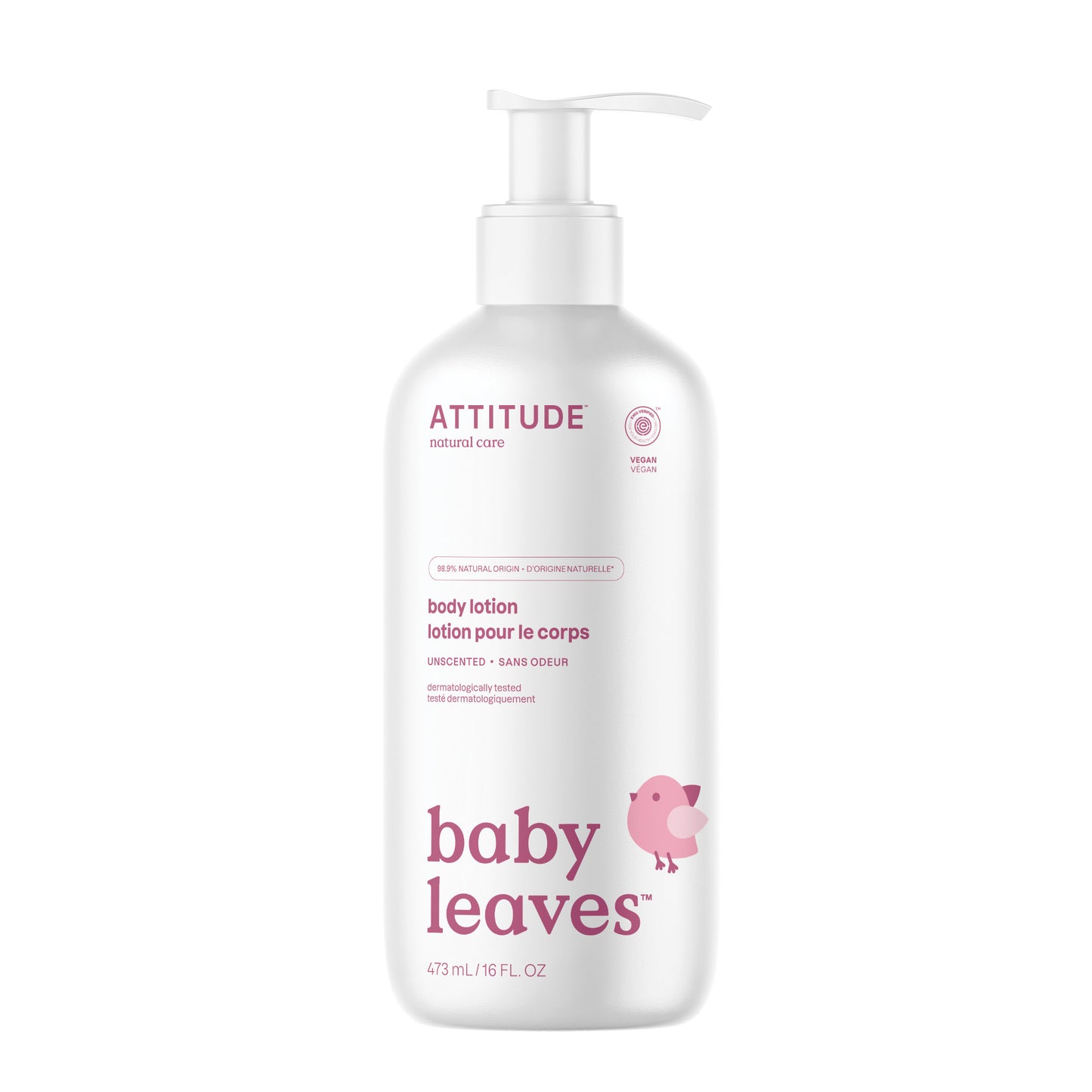 16625 ATTITUDE Baby Leaves™ - Lait corps pour bébé sans fragrance - Naturel & Certifié EWG _fr?_main? Sans odeur