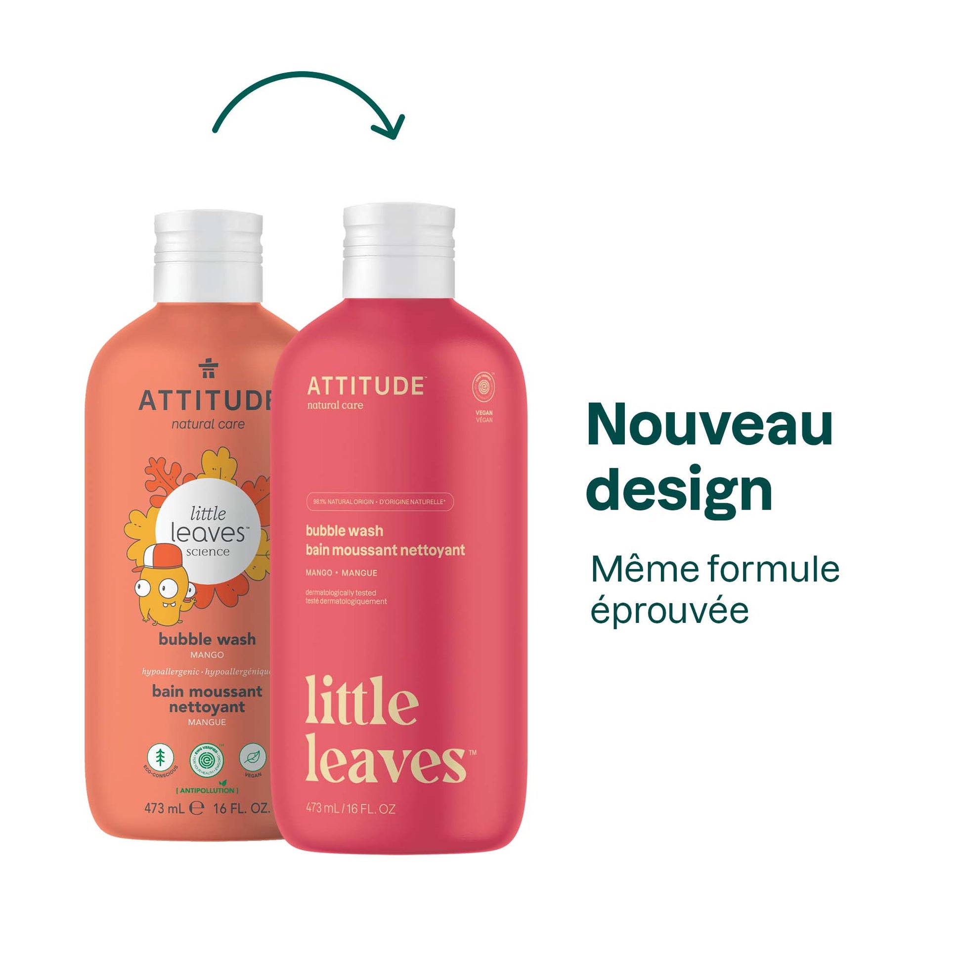 18318 ATTITUDE - Little Leaves™ - Bain moussant pour enfant - Mangue _fr? Mangue