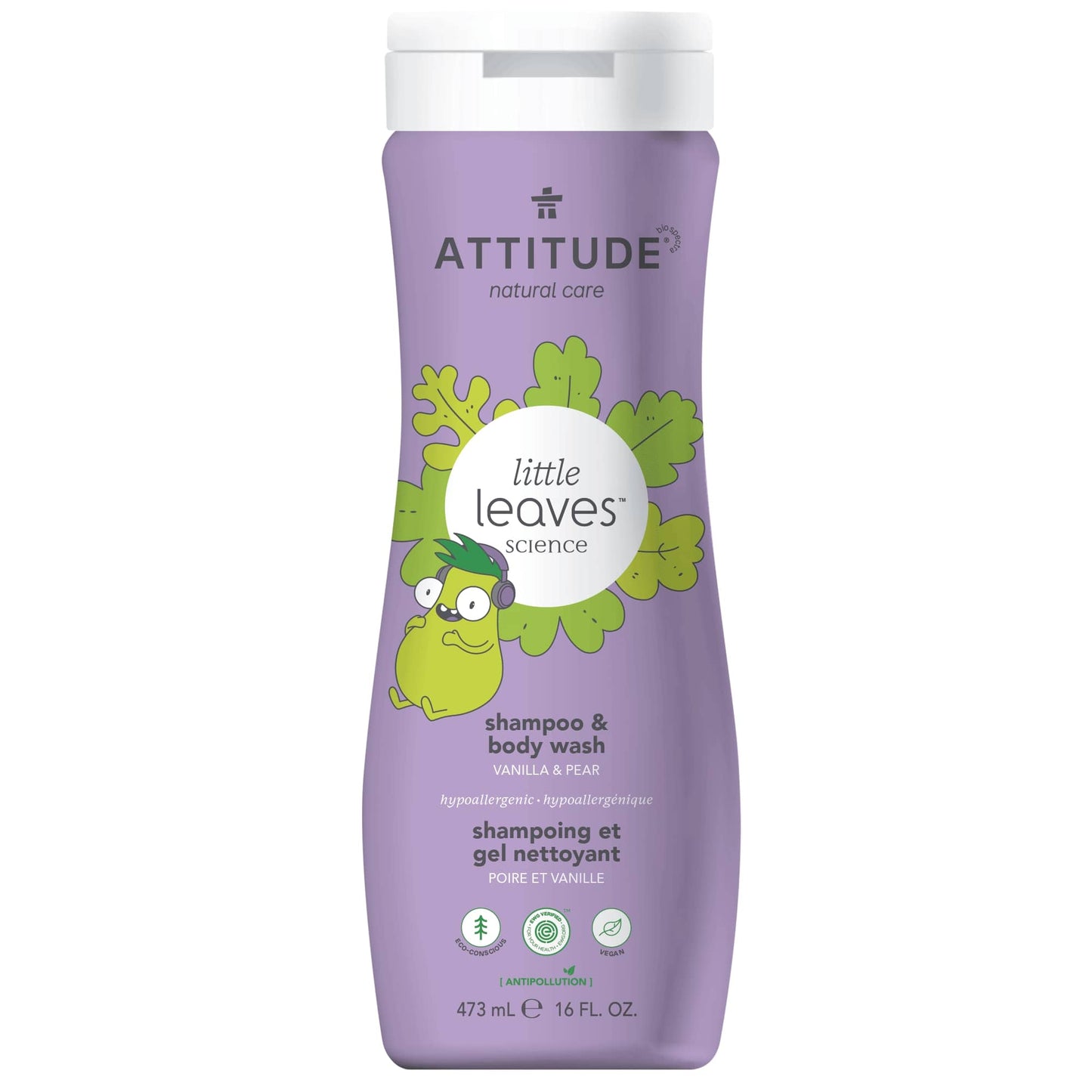 ATTITUDE - Little Leaves™ - Shampoing et Gel nettoyant pour enfants 2-en-1 - Poire et Vanille 11015_fr?_main? Poire et Vanille / 473 mL