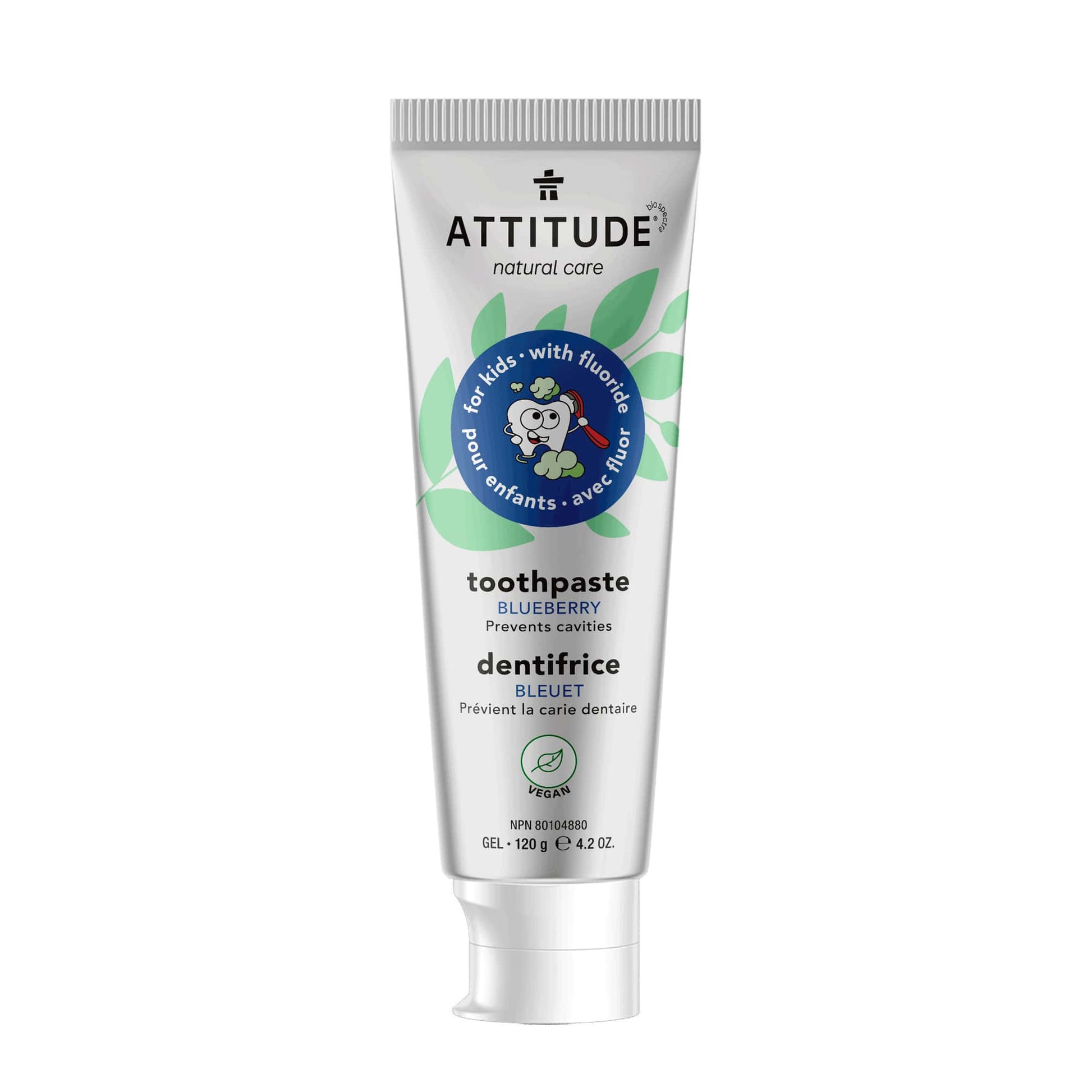 ATTITUDE Dentifrice avec Fluor pour enfants Bleuet 16723_fr?_main? 120g / Bleuet