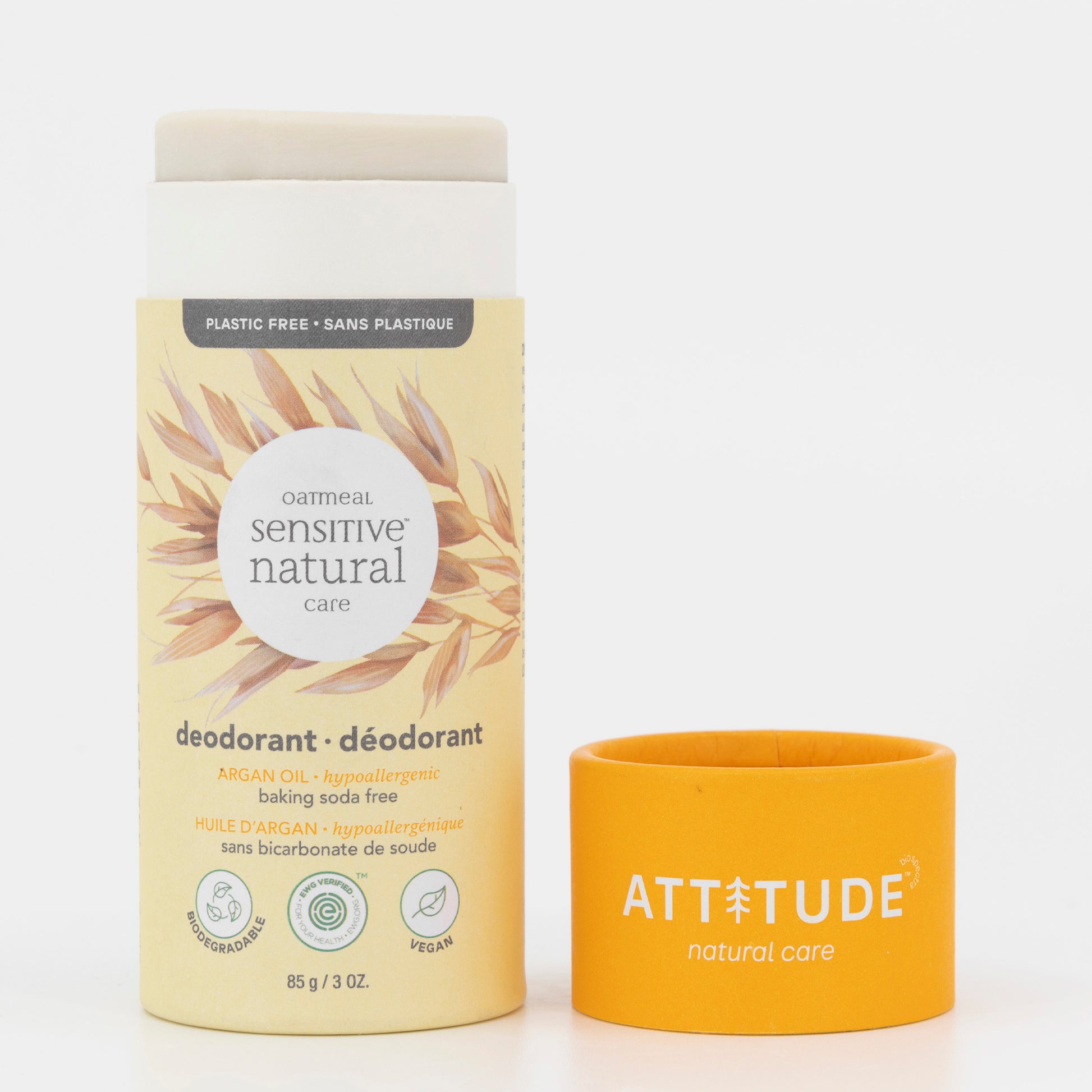 Déodorant - Texture  Huile d'argan oatmeal sensitive ATTITUDE 60862 _fr?_back? Huile d'argan 1 unité 3 unités