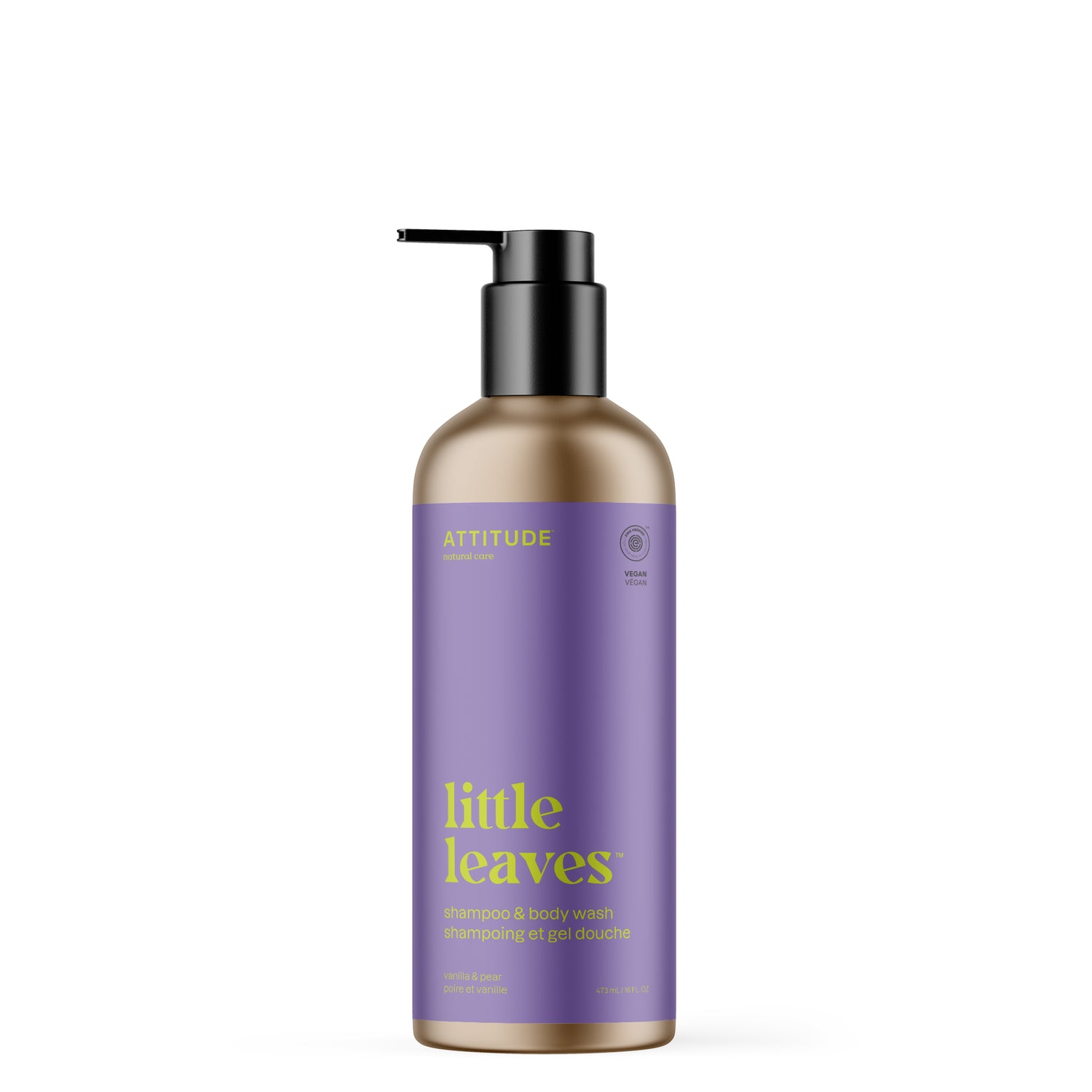 ATTITUDE Baby Leaves Aluminium Shampoing et Gel Douche Poire et Vanille 19415_fr?_main? 473mL