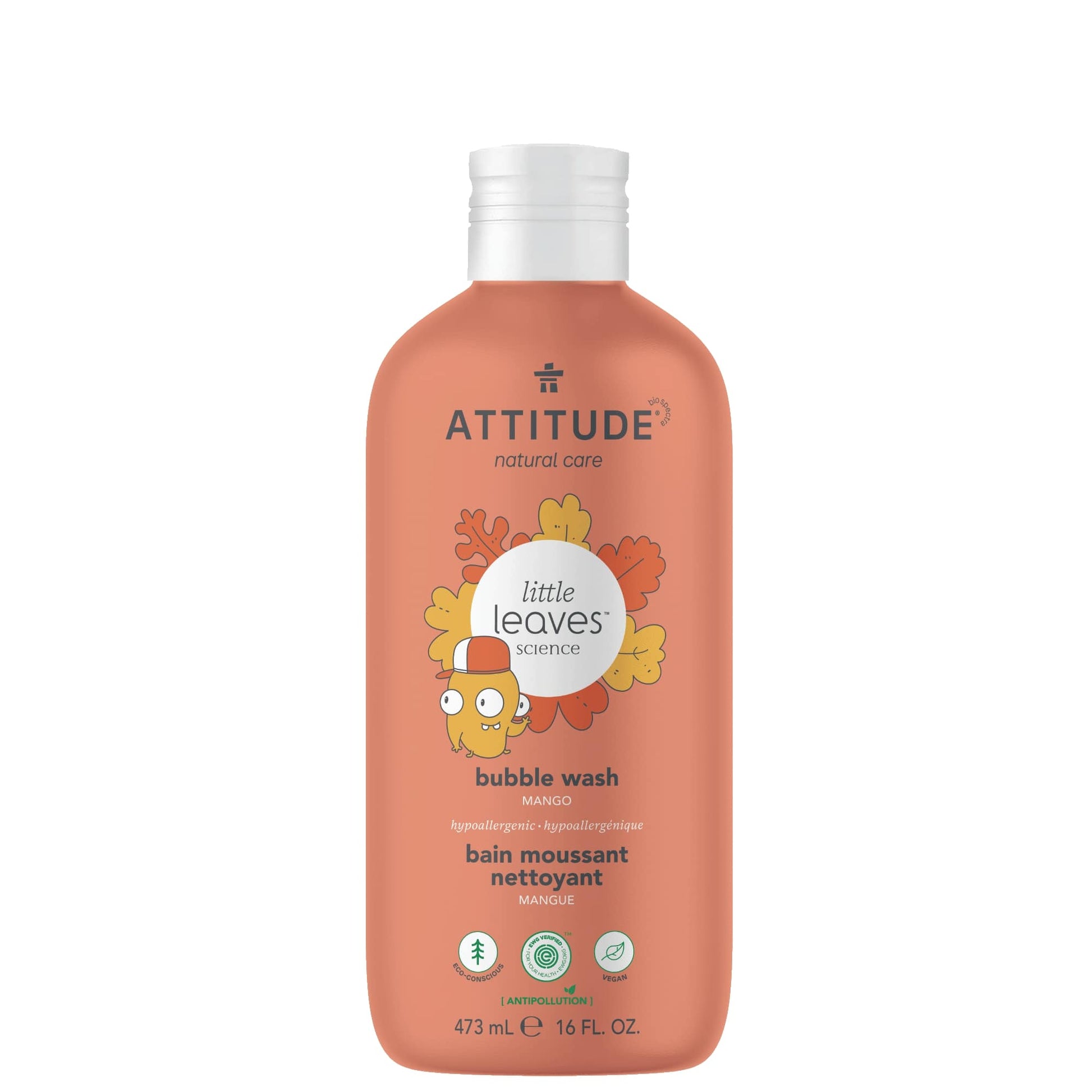 18318 ATTITUDE - Little Leaves™  - Bain moussant pour enfant - Mangue _fr?_main? Mangue